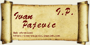 Ivan Pajević vizit kartica